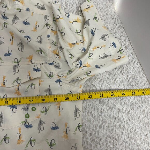 Exofficio Mens M Short Sleeve Button Down Vellum Fly UPF 50 Shirt NWT - Picture 7 of 8